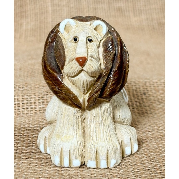 Vintage Other - Vintage Artesania Rinconada Hand Carved Clay Lion Figurine Signed A Torreon